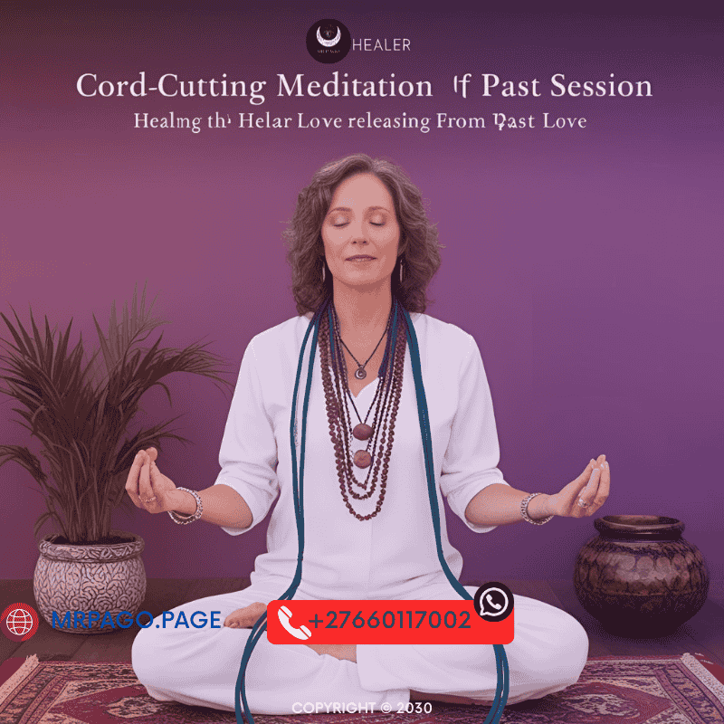 A healer guiding a cord-cutting ritual for emotional release.