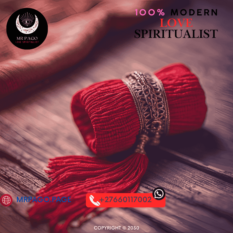 A traditional African love charm wrapped in red cloth, used for increasing desirability.