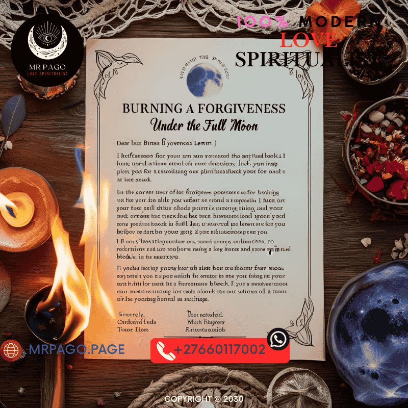 Burning a forgiveness letter under the full moon – Ritual for releasing spiritual blocks in marriage (1)