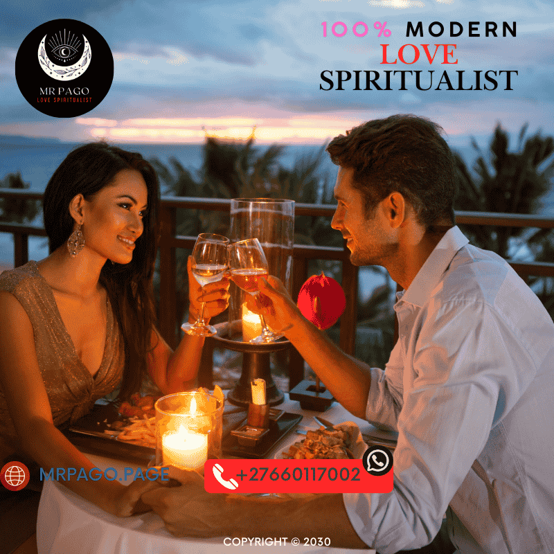 A couple holding hands with a pink candle and rose quartz on a spiritual altar.